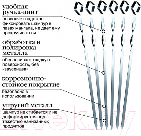 Изображение товара Набор шампуров Forester RZ-550М