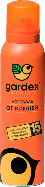 Изображение товара Аэрозоль от насекомых Gardex Extreme 131 от клещей (150мл)
