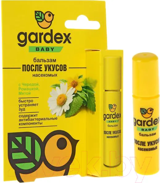 Изображение товара Бальзам после укусов насекомых Gardex Baby 0123 после укусов насекомых (7мл)