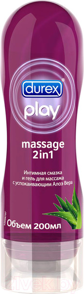 Изображение товара Лубрикант-гель Durex Massage 2 in 1 с алоэ вера (200мл)
