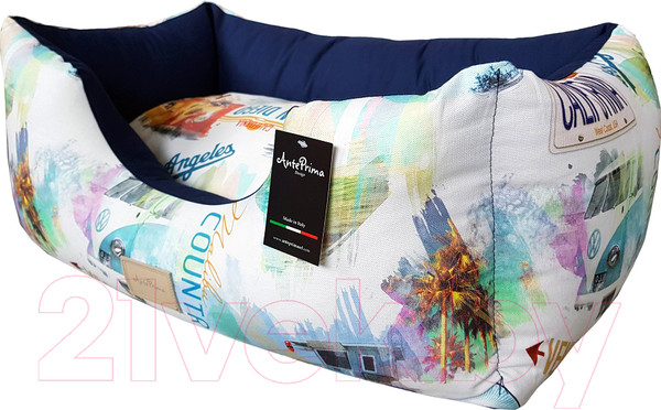 Изображение товара Лежанка для животных AntePrima Celine / CESURFBLU02 (белый/синий принт)