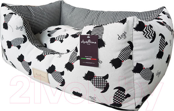 Изображение товара Лежанка для животных AntePrima Celine / CEDOGNER02 (белый/принт с собачками)