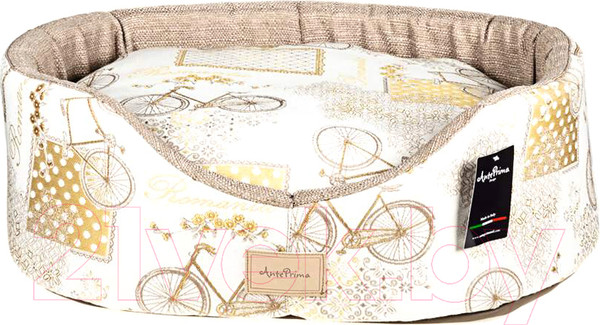 Изображение товара Лежанка для животных AntePrima Nathalie / NAYELBIKE07 (бежевый/принт велосипед)