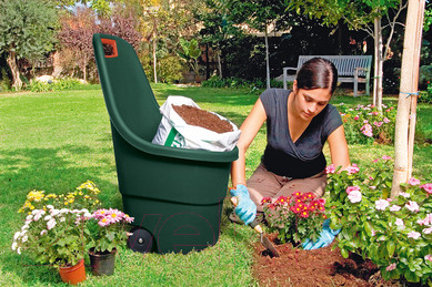 Изображение товара Тележка садовая Keter Easy Go / 154115 (зеленый/оранжевый)