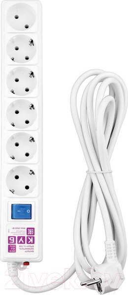 Изображение товара Сетевой фильтр Power Cube SPG(5+1)-16B-3М (3м, белый)