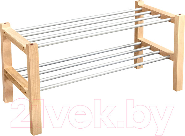 Изображение товара Полка для обуви Sheffilton Альберо SHT-SR9 (прозрачный лак/алюминий)