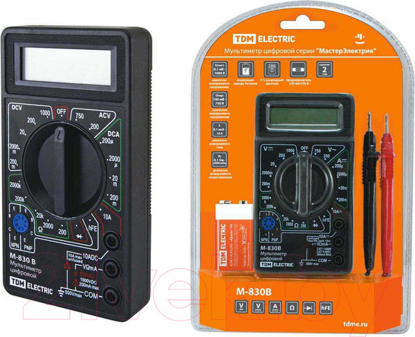 Изображение товара Мультиметр цифровой TDM M-830B / SQ1005-0001