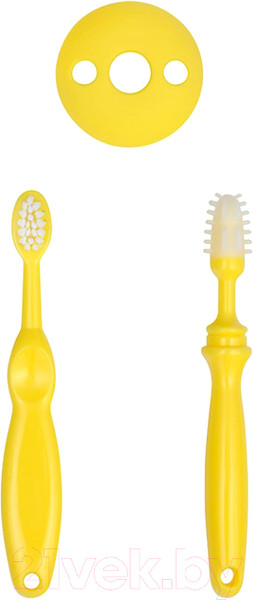 Изображение товара Набор зубных щеток для новорожденных Roxy-Kids RTM-002 (желтый)