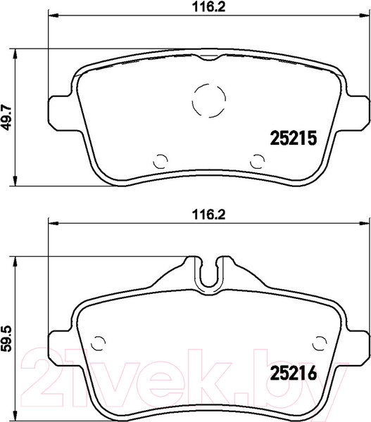 Изображение товара Тормозные колодки Brembo P50100