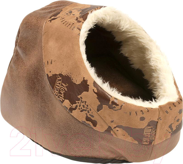 Изображение товара Лежанка для животных Duvo Plus Cuddy Cave Explorer / 300027/DV (коричневый)