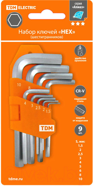 Изображение товара Набор ключей TDM SQ1020-0101