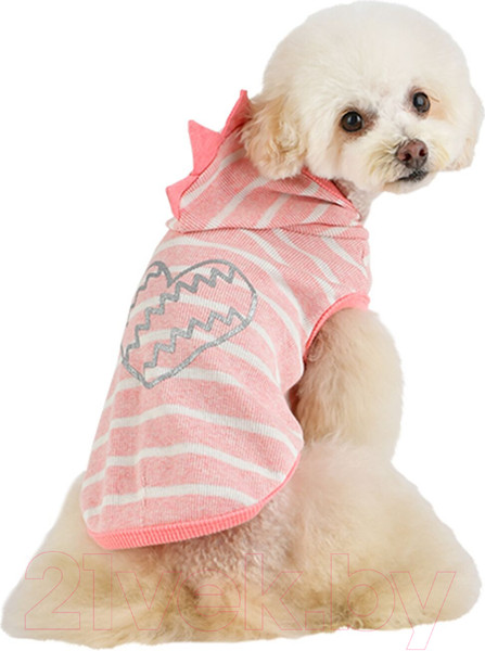 Изображение товара Футболка для животных Pinkaholic Mamours с капюшоном / NATA-TS7565-IP-L (розовый)