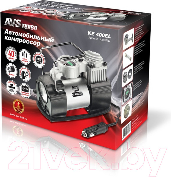 Изображение товара Автомобильный компрессор AVS Turbo KE 400EL / a80977s