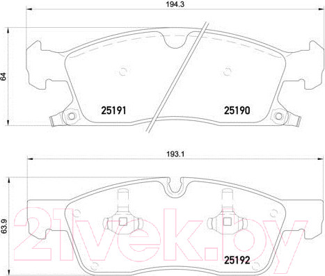 Изображение товара Тормозные колодки Brembo P37017