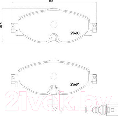 Изображение товара Тормозные колодки Brembo P85126