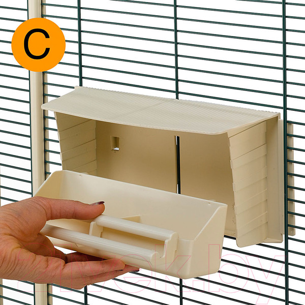 Изображение товара Кормушка для птиц и грызунов Ferplast Brava 6 / 84528713 (бежевый)