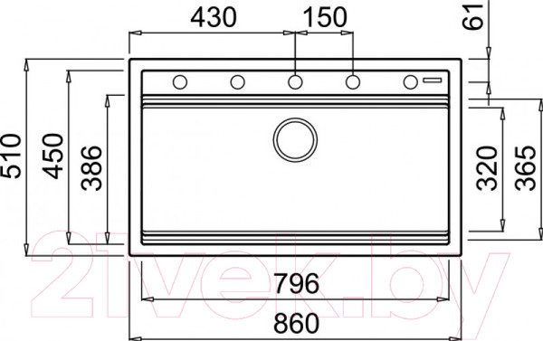 Изображение товара Мойка кухонная Elleci Best 360 Aluminium M79 / LMB36079