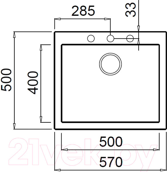 Изображение товара Мойка кухонная Elleci Quadra 105 Avena G51 / LGQ10551