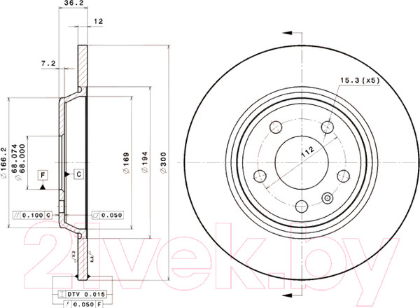 Изображение товара Тормозной диск Brembo 08A75911