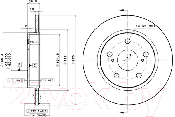Изображение товара Тормозной диск Brembo 08A91210