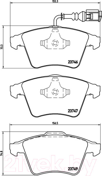 Изображение товара Тормозные колодки Brembo P85081