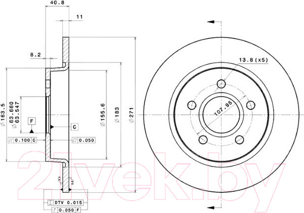 Изображение товара Тормозной диск Brembo 08A72510
