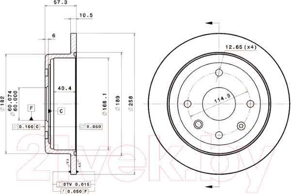 Изображение товара Тормозной диск Brembo 08A87210