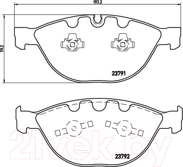 Изображение товара Тормозные колодки Brembo P06047