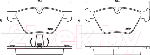 Изображение товара Тормозные колодки Brembo P06060