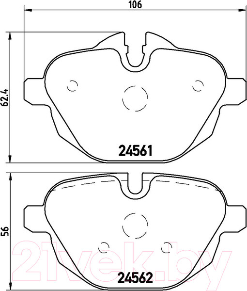 Изображение товара Тормозные колодки Brembo P06064