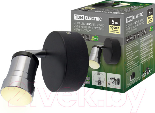 Изображение товара Спот TDM SQ0358-0228 (черный/хром)