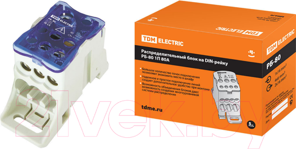 Изображение товара Распределительный блок на DIN-рейку TDM SQ0823-0001