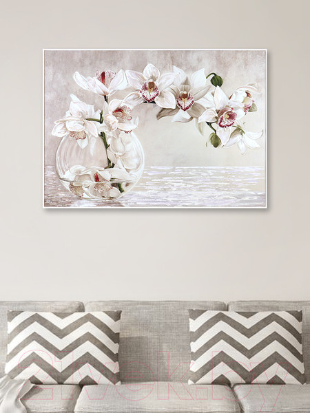 Изображение товара Картина Декарт Белая орхидея 8Л1638 (в раме)