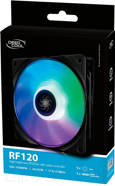 Изображение товара Вентилятор для корпуса Deepcool RF120B (DP-FLED-RF120-BL)