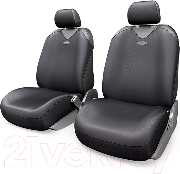 Изображение товара Комплект чехлов для сидений Autoprofi R-1 Sport Plus R-402Pf BK (Передний ряд)