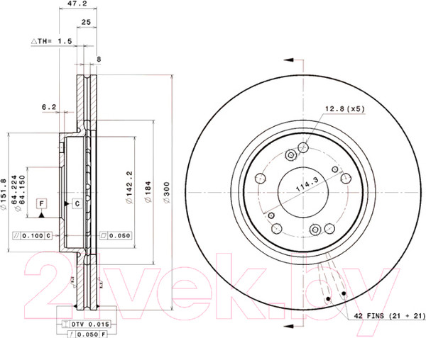 Изображение товара Тормозной диск Brembo 09A27211