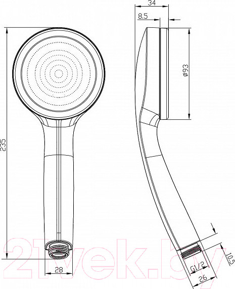 Изображение товара Лейка ручного душа IDDIS SpaHome SPA1F00i18