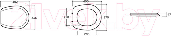 Изображение товара Сиденье для унитаза Керамин Гранд (полипропилен)