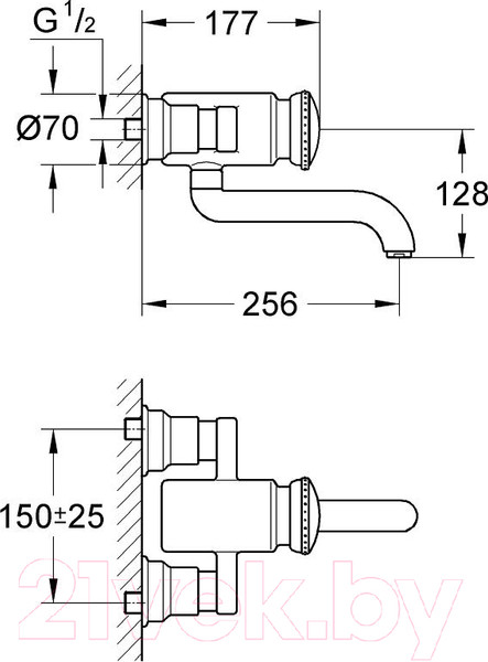 Изображение товара Смеситель GROHE Contromix Public 36113000