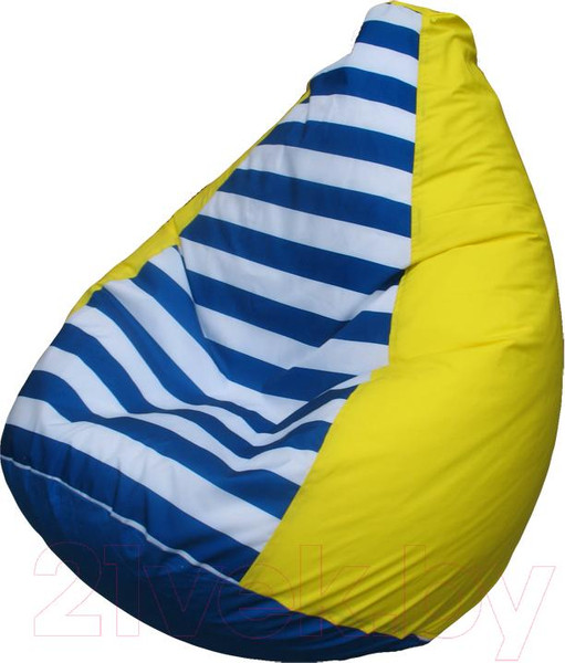 Изображение товара Бескаркасное кресло Flagman Груша Мега XXXL Г3.1-0717 (желтый в полоску)
