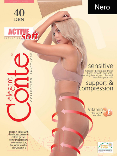 Изображение товара Колготки Conte Elegant Active Soft 40 (р.4, nero)
