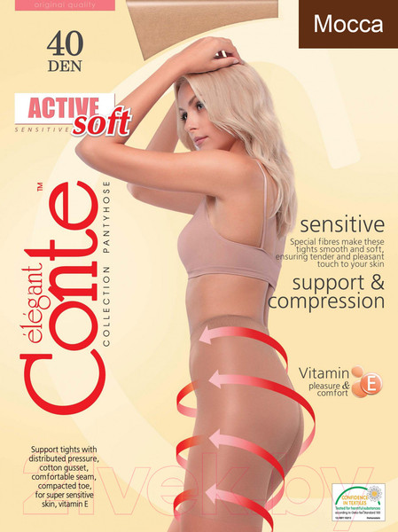 Изображение товара Колготки Conte Elegant Active Soft 40 (р.6, mocca)