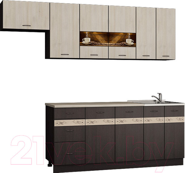 Изображение товара Кухонный гарнитур Senira Вяселка 2/1 1.8м + шкаф настенный В-083