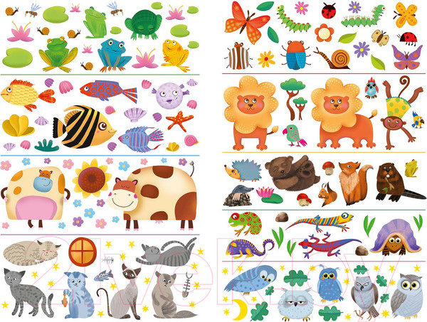 Изображение товара Развивающая книга Робинс Животный мир. Переводные картинки