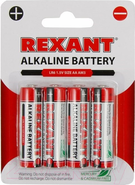 Изображение товара Комплект батареек Rexant 30-1027 (4шт)