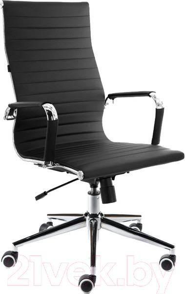 Изображение товара Кресло офисное Norden Техно / H-100 (хром/черная экокожа)