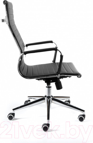Изображение товара Кресло офисное Norden Техно / H-100 (хром/черная экокожа)