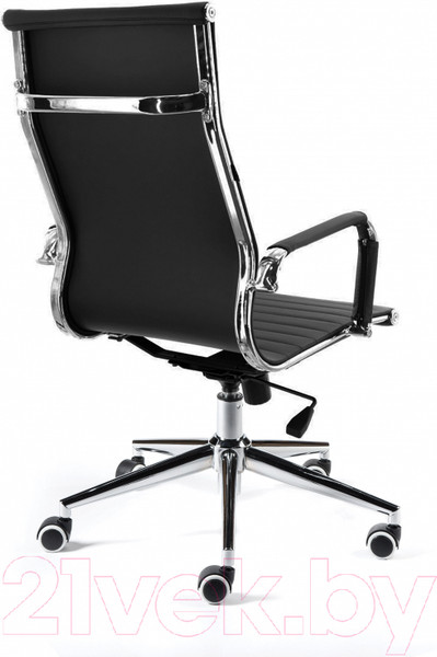 Изображение товара Кресло офисное Norden Техно / H-100 (хром/черная экокожа)