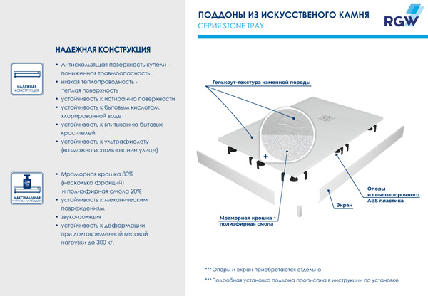 Изображение товара Душевой поддон RGW ST-0177W / 16152717-01