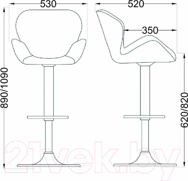 Изображение товара Стул барный AksHome Berlin (серый велюр/черный)